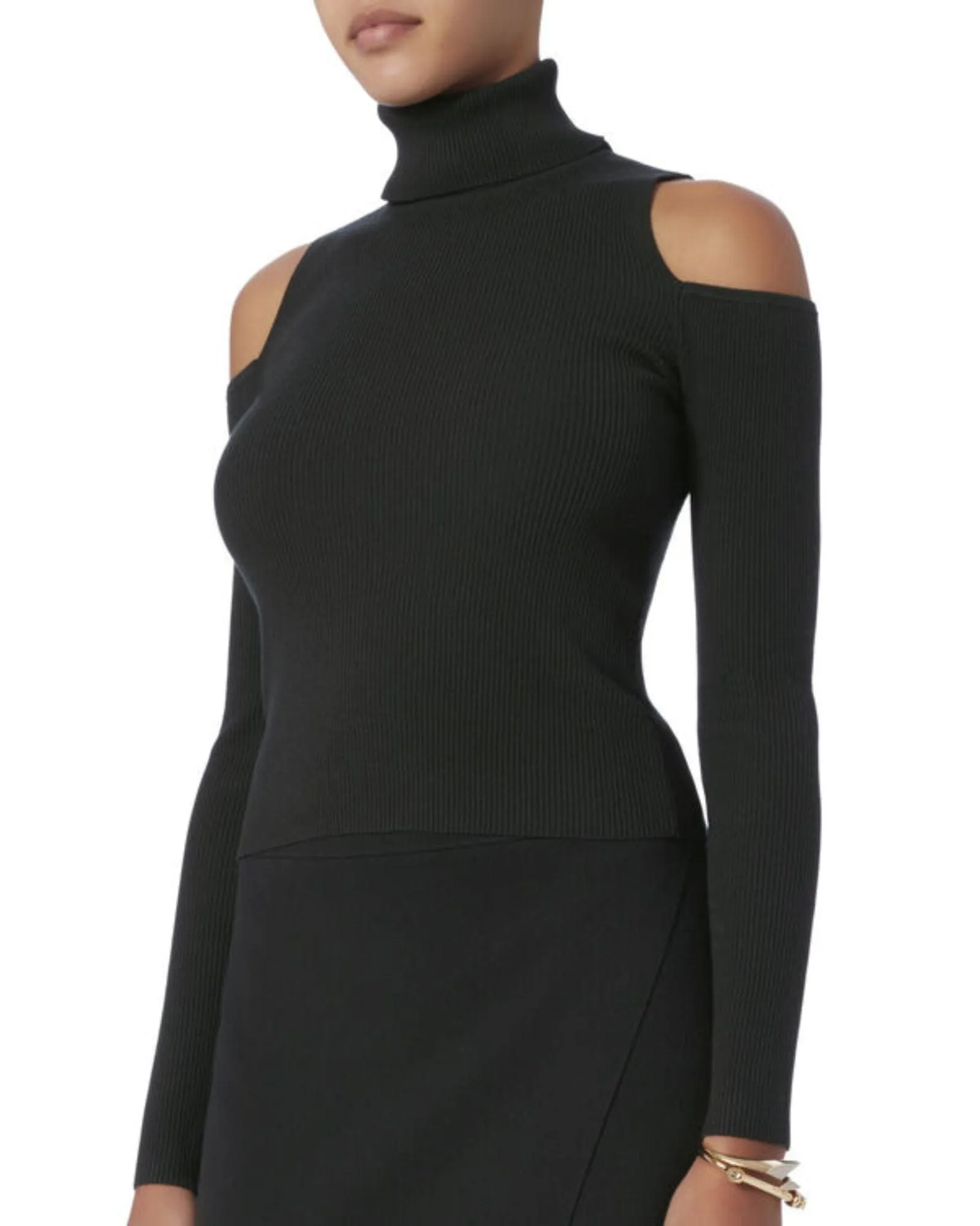 Mervyn Cold Shoulder Turtleneck