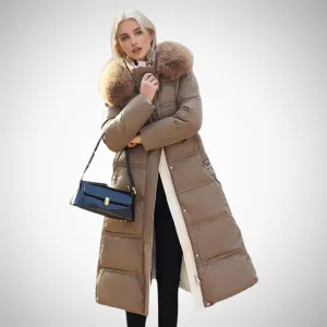 Priscilla Long Fur-Trimmed Puffer Coat