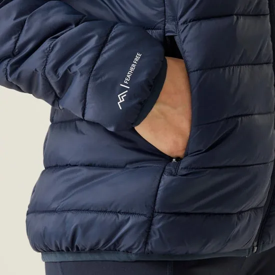 Regatta Women's Hooded Marizion Baffled Jacket Navy/Clear Sky