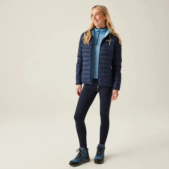 Regatta Women's Hooded Marizion Baffled Jacket Navy/Clear Sky